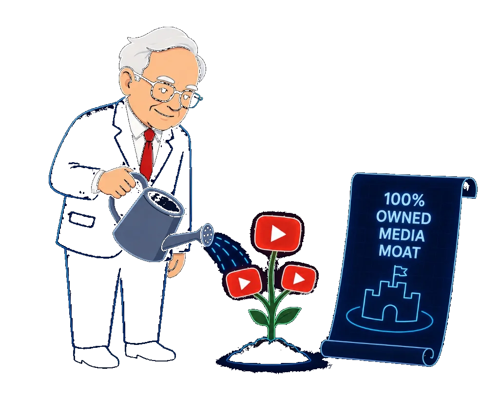 Compounding owned media YouTube channel asset and organic customer moat