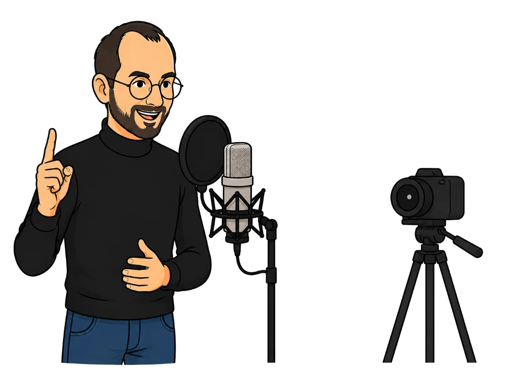 Executive on-camera studio host video production service for SaaS CEOs